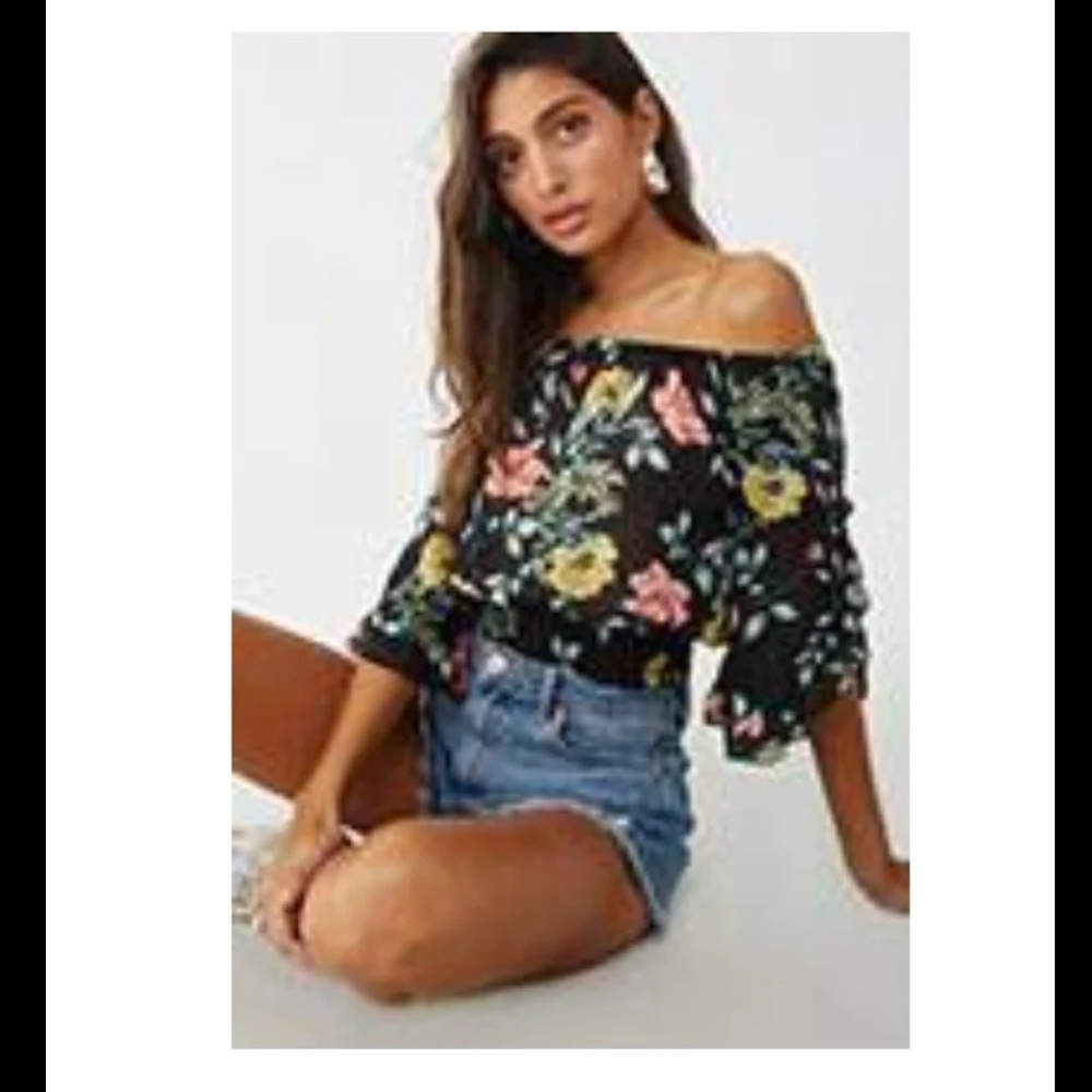 Off the shoulder floral top